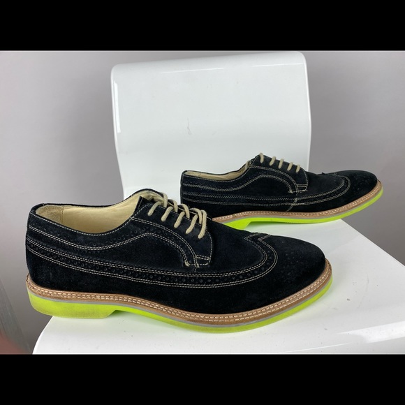 1901 Black Suede Oxford Wingtips Sz 13 - Picture 4 of 7
